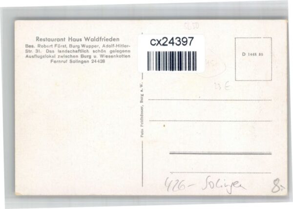 Solingen Restaurant Haus Waldfrieden – Bild 2