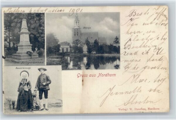 Nordhorn Kirche Kriegerdenkmal Bauerntracht