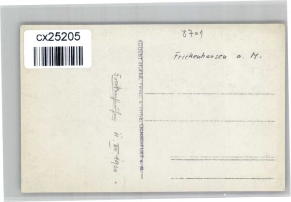 Frickenhausen Main [handschriftlich] – Bild 2