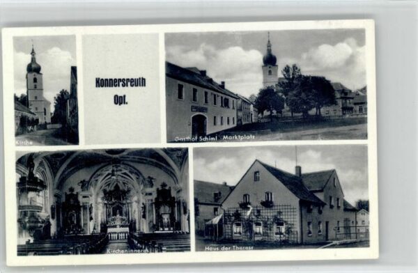 Konnersreuth Oberpfalz Gasthof Schiml Marktplatz Kirche Haus der Theresia