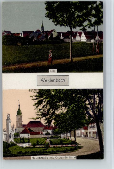 Weidenbach Mittelfranken Hauptstrasse Kriegerdenkmal