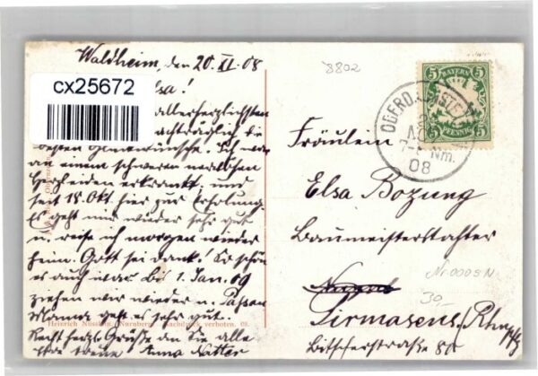 Oberdachstetten [Stempelabschlag] Waldheim – Bild 2