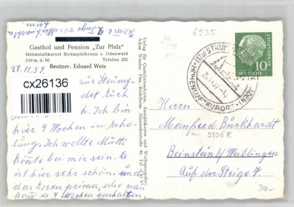 Struempfelbrunn asthaus Pension zur Pfalz – Bild 2