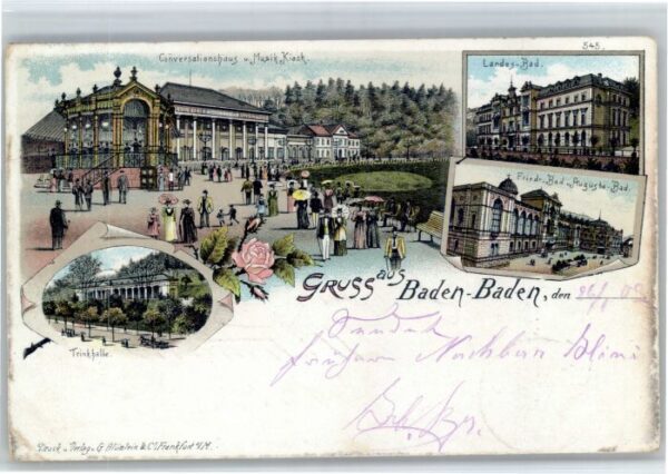 Baden-Baden Landes Bad Friedrich Bad Augusta Bad Trinkhalle Musik Kiosk