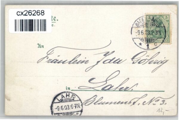 Baden-Baden Landes Bad Friedrich Bad Augusta Bad Trinkhalle Musik Kiosk – Bild 2