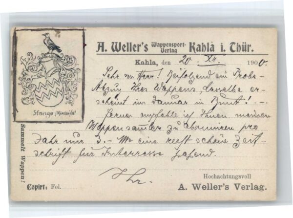 Kahla Thueringen  Wellers Wappenverlag