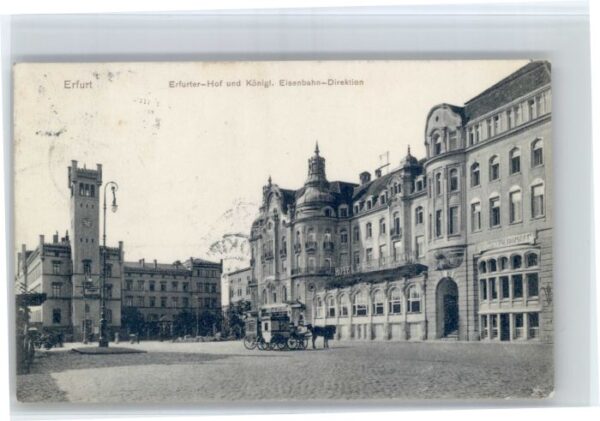 Erfurt Erfurter Hof Eisenbahn Direkrion Kutsche