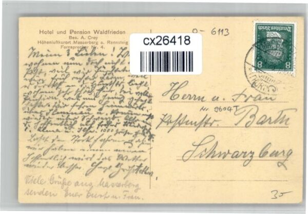 Masserberg Hotel Pension Waldfrieden – Bild 2