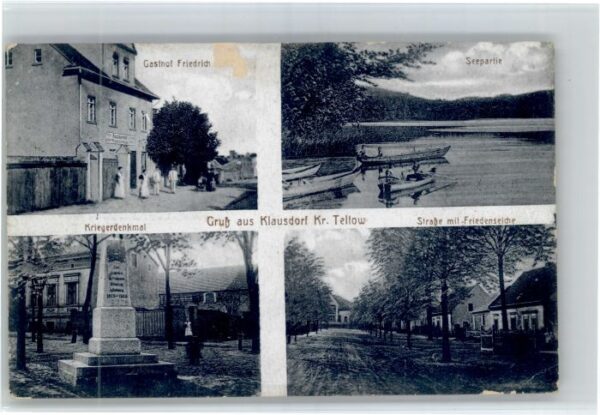 Klausdorf Mellensee Gasthof Friedrich Krieger Denkmal