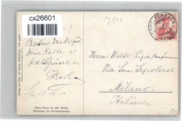 Schoenau Schwarzwald uenstler H Hofmann Altes Haus x – Bild 2