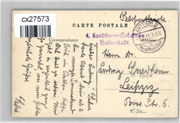 Luettich Luettich [Stempelabschlag] Streupas Rue Tilff Kutsche – Bild 2