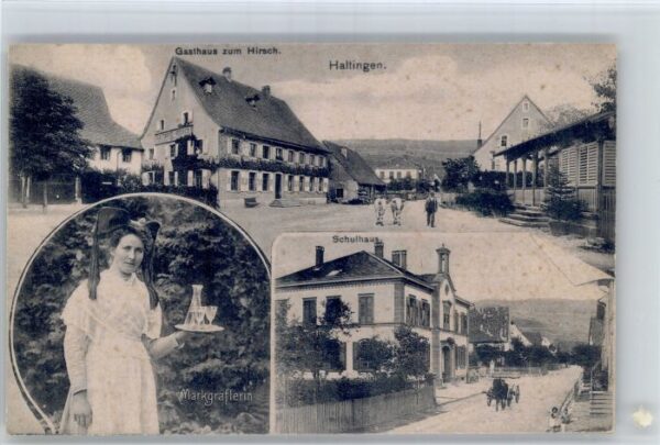 Haltingen Gasthaus zum Hirsch Markgraeflerin Schulhaus