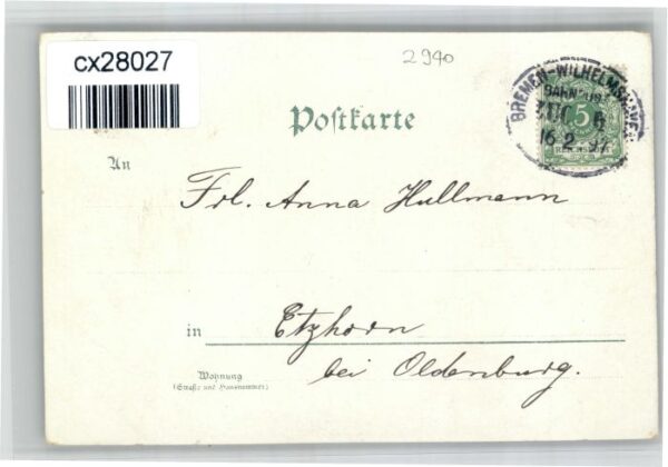 Wilhelmshaven Prinz Adalbertdenkmal S.M. Panzerschiff Koenig Wilhelm Rathaus – Bild 2