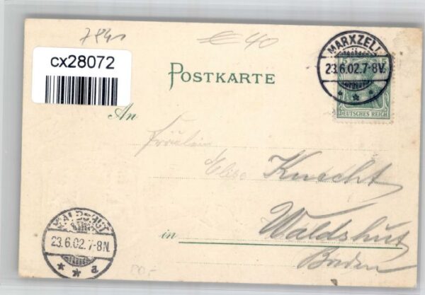 Marzell Praegedruckkarte Hund Hase Wappen – Bild 2