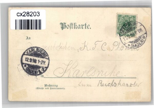 Offenburg Kuenstler C. Muench Rathaus Schloss Ortenberg x – Bild 2