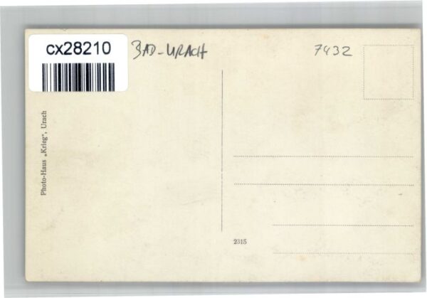 Bad Urach [handschriftlich] – Bild 2