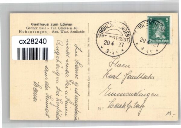 Hohentengen Gasthaus Loewe Schloss Roetteln x – Bild 2