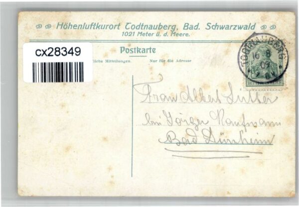 Todtnauberg Gasthof Pension zum Sternen Auerhahn Todtnauberger Wasserfall – Bild 2