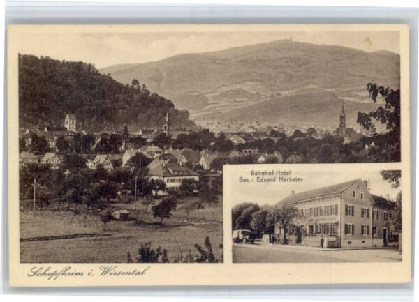 Schopfheim Wiesental Bahnhof-Hotel Eduard Herbster