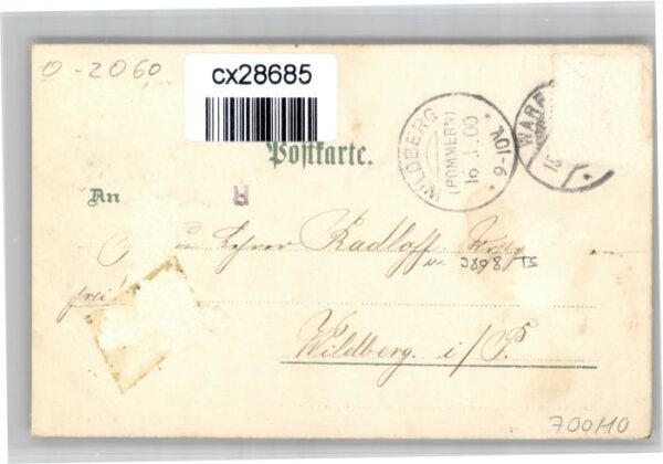 Waren Mueritz chule Feierabendheim Guestrowerstrasse Ecktannen Litho x – Bild 2
