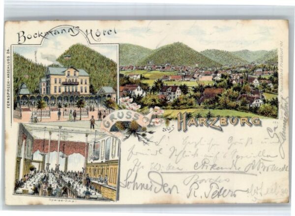 Bad Harzburg Bockmanns Hotel Litho