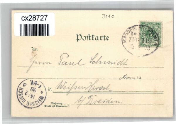 Uelzen Lueneburger Heide Uelzen Bahnhof Postamt Schule Rathaus Litho – Bild 2