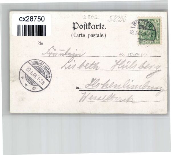 Wetter Ruhr Ruhrschloesschen Volmarstein Restaurant Denkmal Litho – Bild 2