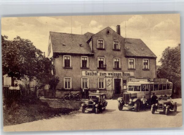 Claussnitz Autobus Etablissement zum weissen Ross Bez. Leipzig