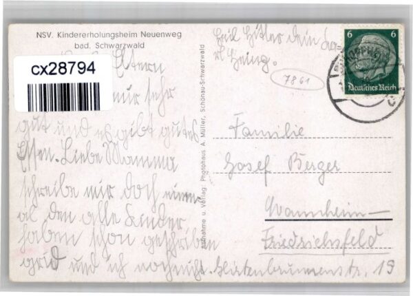 Neuenweg NSV Kindererholungsheim Schwarzwald – Bild 2