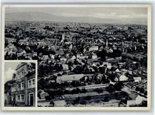 Endingen Kaiserstuhl Baden Fliegeraufnahme Hotel zum Pfauen