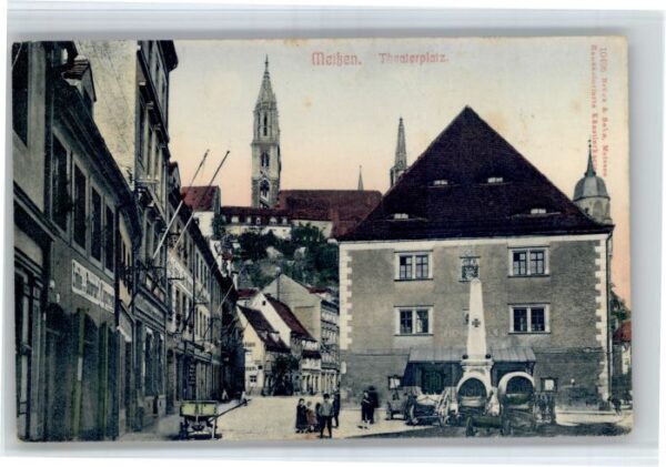 Meissen Elbe Sachsen Meissen Theaterplatz