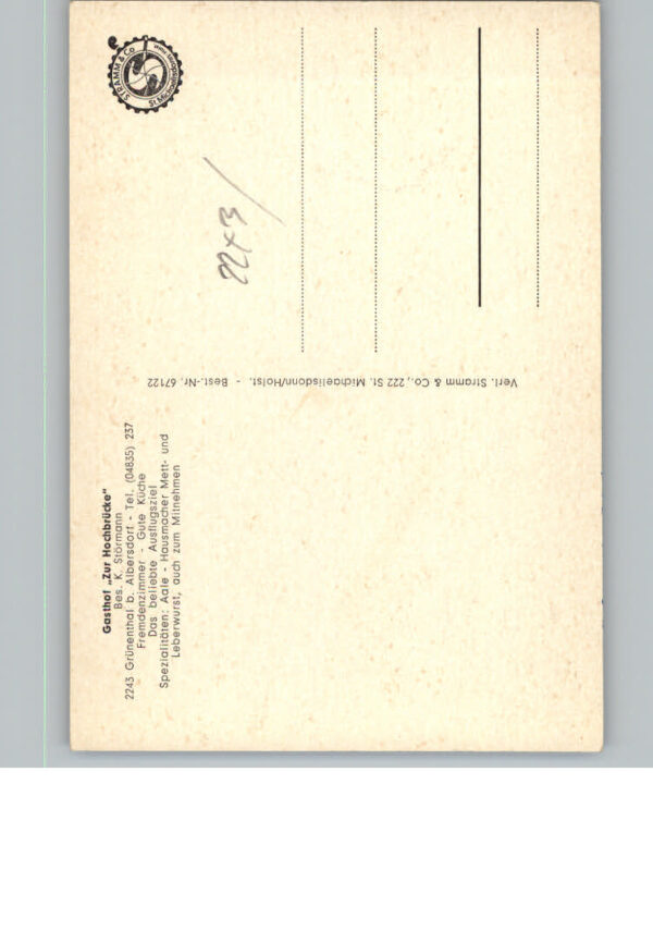 Gruenenthal Albersdorf Gasthof zur Hochbruecke – Bild 2