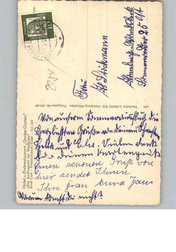 Friedrichstadt Eider Fliegeraufname Hotel Grosser Garten – Bild 2