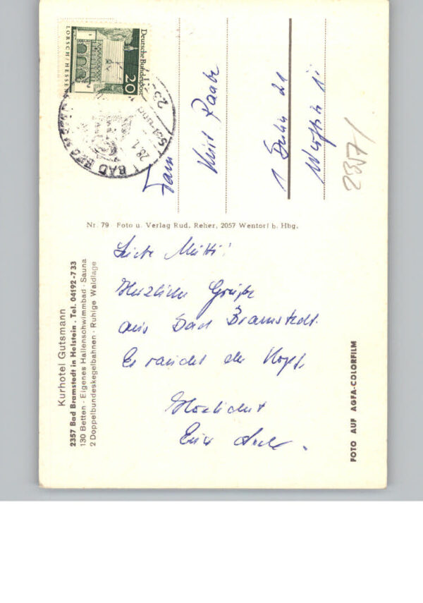 Bad  Bramstedt Winter-Karte Hotel Gutsmann – Bild 2