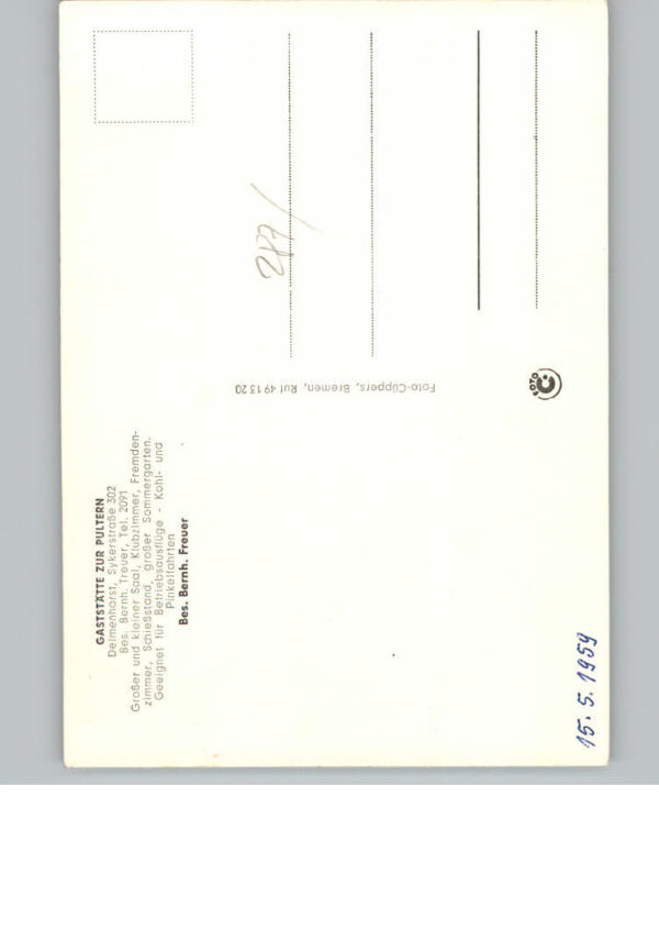 Delmenhorst Gaststaette z. Pultern – Bild 2