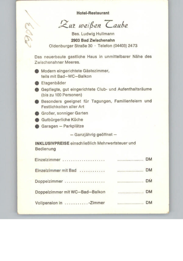 Bad  Zwischenahn Hotel z. weissen Traube – Bild 2