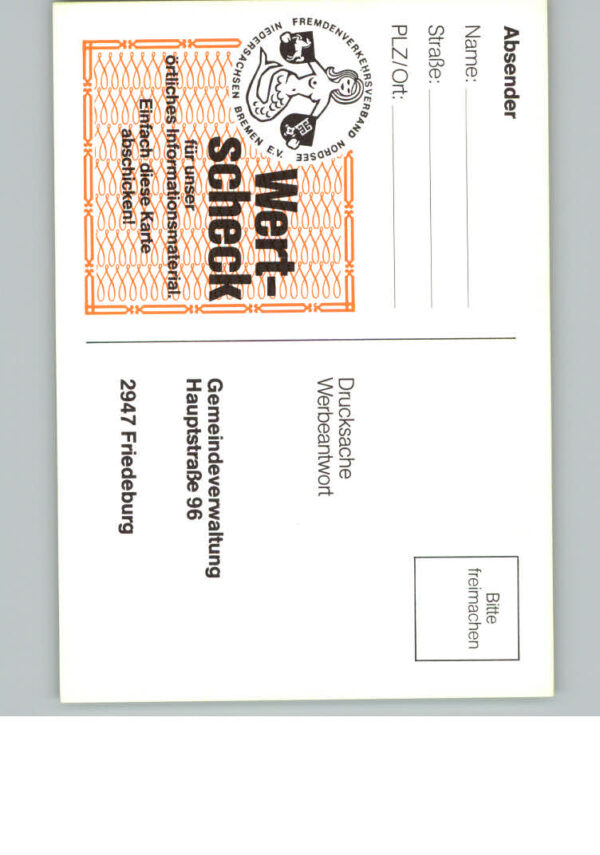 Friedeburg Ostfriesland Wertscheck-Karte – Bild 2