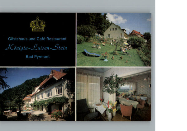 Bad  Pyrmont Gasthaus - Cafe - Restaurant Koenigin - Luisen - Stein
