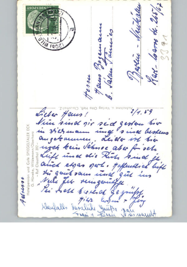 Wildemann Hotel - Pension - Cafe Spiegeltaler Eck – Bild 2