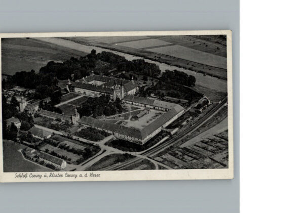 Hoexter Weser Luftaufnahme Schloss Corvey u. Kloster Corvey