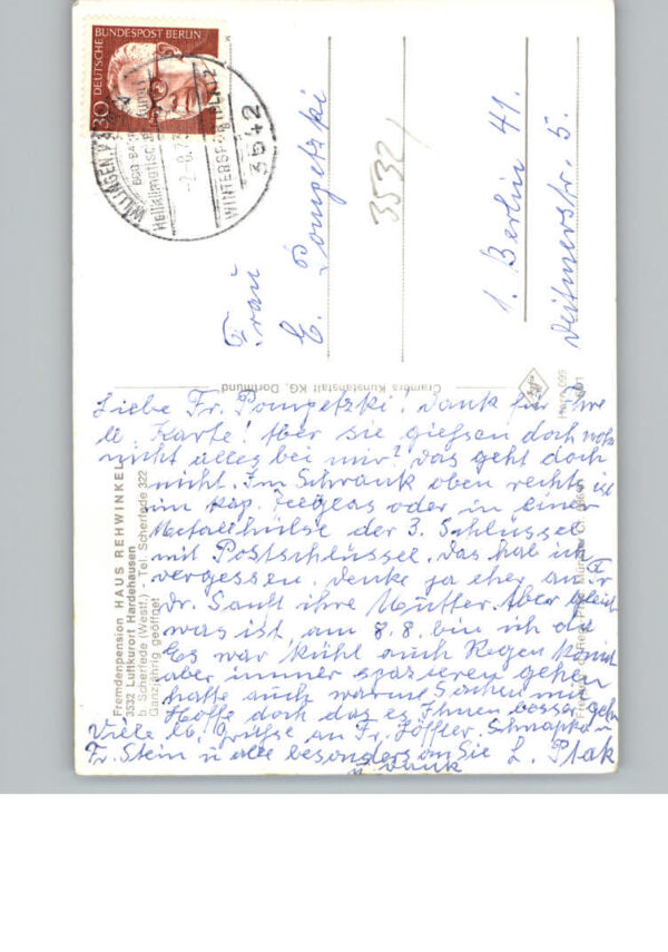 Hardehausen Luftaufnahme Pension Haus Rehwinkel – Bild 2