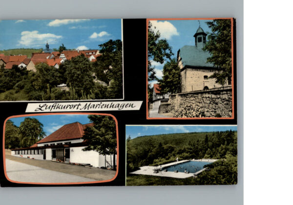 Marienhagen Korbach Schwimmbad Fliegeraufnahme
