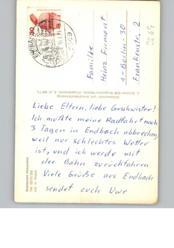 Bad  Endbach Restaurant Hessenhof – Bild 2