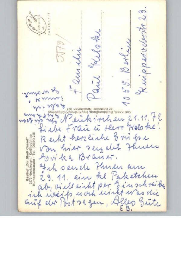 Neukirchen Knuellgebirge Gasthof Zur Stadt Cassel – Bild 2