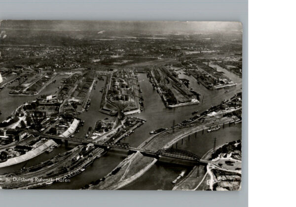 Duisburg Ruhr Fliegeraufnahme Hafen