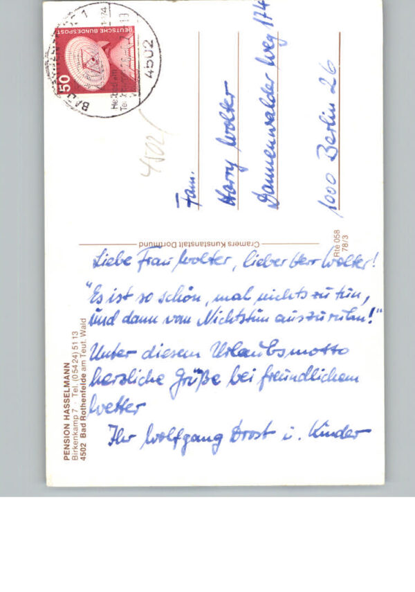 Bad  Rothenfelde Pension Hasselmann – Bild 2