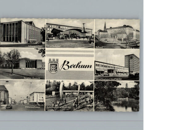 Bochum Viktoriastrasse Hauptbahnhof, Stadtpark, Rathaus, Schwimmbad