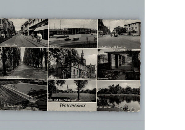 Wattenscheid Bahnhof Oststrasse, Postamt, Promenade, Rathaus