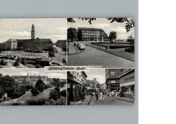 Gelsenkirchen Marienhospital Hochstrasse, Hauptpost, Rathaus