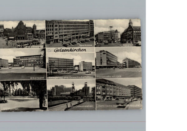 Gelsenkirchen Hauptbahnhof Amtsgericht, Florastrasse, Hans-Sachs-Haus, Eberstras